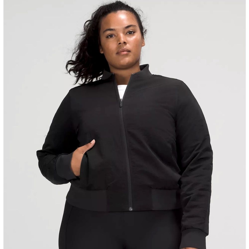Lululemon Reversible Non-Stop black bomber jacket size 2
